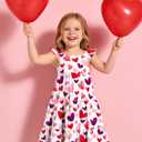 Toddler Dresses Girls Summer Floral Ruffle Sleeve Sundress Casual Sleeveless A-Line Playwear Dress 2-8 Years