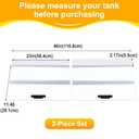 2PCS Set 23x11.46in(Each PCS)Clear Tempered Aquarium Fish Tank Hoods