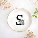 JoycuFF Kennedy Personalized Name Ceramic Jewelry Tray, Mothers Day Christmas Anniversary Engagement Birthday Gifts for Women Couples, Trinket Dish for Rings Earrings Necklaces Bracelets Keys