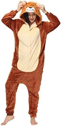 LUSJNGE Unisex Adult Animal Onesie Pajamas Halloween Christmas Cosplay Costume one-piece pajamas for Women Men, Size M
