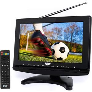 Tyler TTV706 10 Portable Widescreen 1080P LCD TV with Detachable Antennas, HDMI, USB, RCA, FM Radio, Built in Digital Tuner, AV Inputs, AC/DC, (3) Antennas, and Remote Control