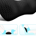 Lumbar Support Pillow for Office Chair, Memory Foam Lumbar Pillow for Lower Back Pain Relief (Black)