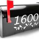ASSURED SIGNS 3 Inch REFLECTIVE Mailbox Numbers for Outside - 5 Complete Sets 0-9 Numbers - Self Adhesive Vinyl Stickers for Mailbox - Weatherproof White Address Number Decals