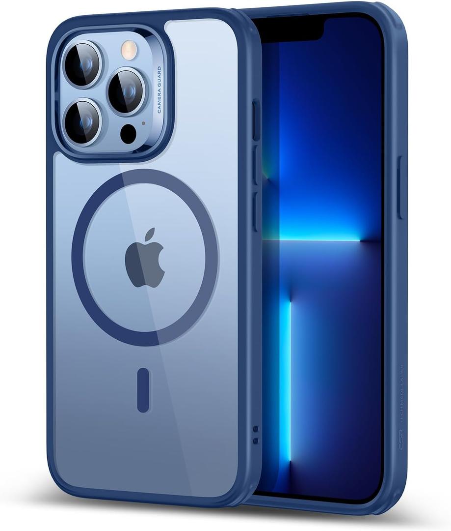 ESR for iPhone 13 Pro Case, Compatible with MagSafe, Shockproof Military-Grade Protection, Yellowing Resistant, Magnetic Phone Case for iPhone 13 Pro, Classic Series, Clear Blue