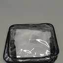 PACKISM TSA Approved Toiletry Bag - Clear Makeup Bag 3 Pack Medium, Quart Size Bag with Metal Smooth Zipper, Multi-use Storage Travel Makeup Bag for Women Men, Airport Airline Compliant Bag, Black