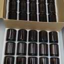 QAPPDA 8oz Amber Candle Jars Set of 30,Round Glass Jars with Black Lids,Empty 250ml Glass Candle Making Jar Bulk Thick Small Food Storage Jar for Spice,Candy,Powder