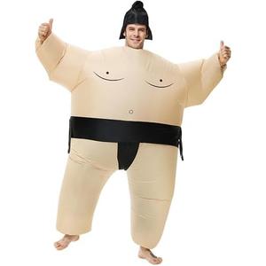 BROWNYEW Inflatable Sumo Wrestling Suits, Sumo Costume Adult, Blow up Costume, Inflatable Halloween Costumes for Men/Women