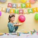 KatchOn, Colorfull Fabric Happy Birthday Banner Pre-Strung, 10 Feet | Happy Birthday Sign for Birthday Party Decorations for Women, Men | Happy Birthday Sign Backdrop for Happy Birthday Decorations