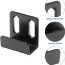 uxcell 10Pcs Mounting Bracket, 35x36mm Stainless Steel Tile Display Wall Hanger, Wall Mounted Hook Fastener Bracket for Mirrors Picture Frames, Black