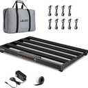 LEKATO Pedalboard, Pedal Board with Built-in Power Supply, 19x12.2x1.8" 2.97LB, Aluminium Alloy Guitar Pedal Board with Carry Bag, Pedal Cables, Adhesive Hookside Tape