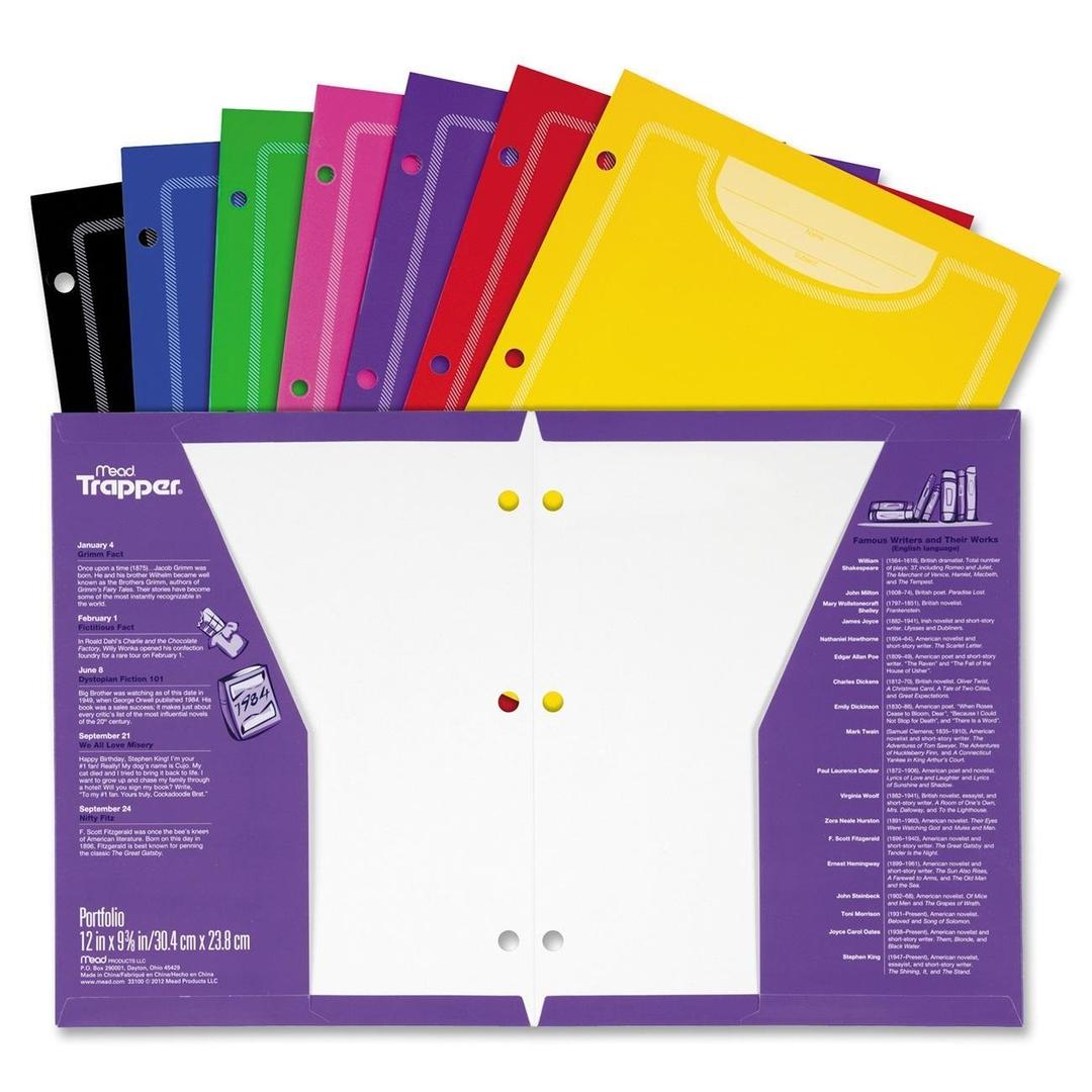 Mead 33100 Portfolio, w/ 2 Pockets, 3HP, 9-1/2 in.x12 in.