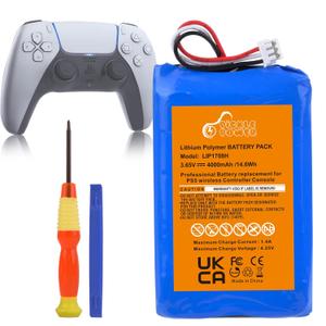 Pickle Power PS5 Controller Battery, 4000mAh Upgraded LIP1708 Battery Replacement for Sony PS5 PlayStation 5 DualSense CFI-ZCT1W Wireless Controller (Not fit for DualSense Edge) (Blue)