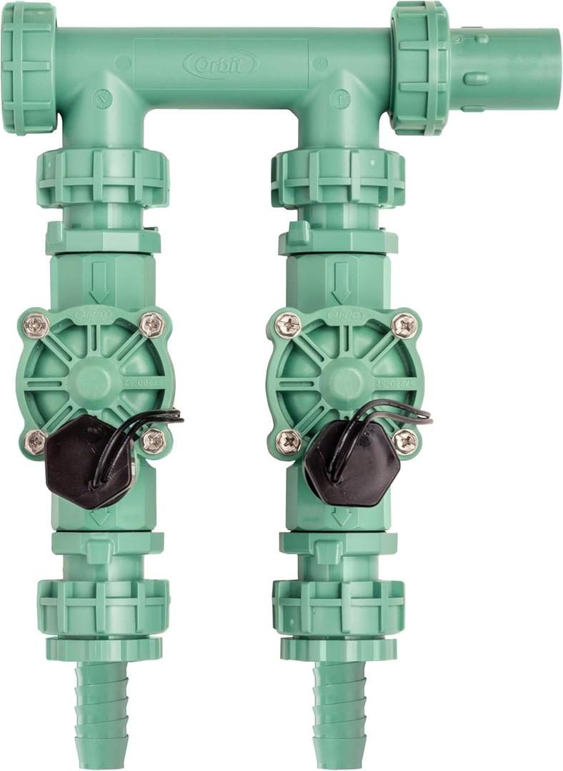 Orbit Sprinkler Valve Manifold System - Two Valves, Tri-Lingual (3 Pack)