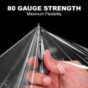 Stretch Wrap Film Roll 80 Gauge 15 Inch x 1000 ft, Industrial Clear Strength Wrap with Plastic Handle for Packing, Shipping, Moving & Pallet Bundling, Transparent