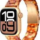 V-MORO Compatible with Resin Apple Watch Bands 42/41/40/42mm,46/45/44/42mm Fashion Lightweight Resin Bracelet Wristband for iWatch Series 11/10/9/8/7/6/5/4/3/2/1/SE SE2 SE3