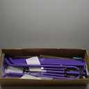 PreGymnastic Folding Gymnastics Bar with Rings, Foldable Kip Bar with Sturdier Base, Training Bar for Kids Ages 3-10, Horizontal Bar, Home Gym Equipment for Boy Girl (Violet-Mat)