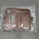 For iPhone 11 Phone case with Card Holder iPhone 11 case Wallet Zipper for Women Men PU Leather Flip Folio Credit Card Slots Stand Shockproof Phone Cover(6.1")-Rose Gold
