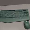 Wireless Keyboard and Mouse Combo - Full-Sized Ergonomic Keyboards with Wrist Rest, Phone Holder, Sleep Mode, Silent 2.4GHz Cordless Combo for Computer, Laptop, PC, Mac, Windows -Trueque (1 PACK)