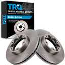 TRQ Front Brake Rotor Set Vented Compatible with 2020-2023 Ford Transit-250 Transit-350 Transit-350 HD