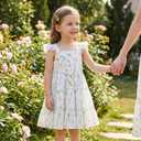 Toddler Baby Girls Dress Ruffle Sleeveless Floral Summer Beach Butterfly Sundress Kids Casual Dresses