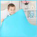 Sensory Compression Blanket | Spandex Bed Sheet for Kids & Adults | Deep Relaxing Feeling, Release Oxytocin | Helps With: SPD, Anxiety, ADHD, Autism and More | Breathable & Stretchable | Twin Size (Turquoise)