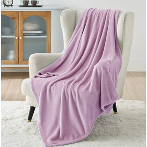 Bedsure GentleSoft Fleece Blanket Twin Size Lilac - 300GSM Lightweight Plush Fuzzy Cozy Soft Warm Blanket for Bed, Sofa, Couch, Travel, Camping, 60x80 inches