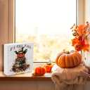 2 x Tis' the Season Home Fall Farmhouse Decorations Autumn Pumpkin Harvest Wood Artwork Box Sign Thanksgiving Block Signs for Fireplaces, Shelves, Coffee Bars, Bedrooms, Offices Decor (Its Fall Yall)