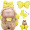 Doll Clothes & Outfits for Blind Box Plush Toy Figures - Complete Dress Sets with Accessories for Sitting & Standing Poses (for 15~17cm/ 5.9~6.7inch Dolls) (Basic Collection - Daffodil Yellow Set)