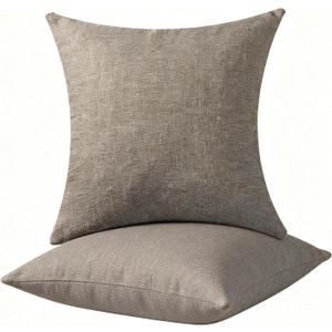 Throw Pillows with Inserts Included, 18x18 Couch Pillows,Throw Pillows for Couch,Olive Green Throw Pillow 2 Pack,Romantic Pink