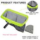 Sepetrel Swimming Pool Leaf Skimmer Net,Reinforced Frame Deep Rake Net (Plastic Edge)