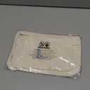 A-Z BAG 2pcs Personalised Makeup Bag Set, Canvas Cosmetic Bag with Rhinestone Initial, Birthday Gifts for Women (L, Beige)