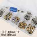 40PCS AC Valve Core Kit,AC Valve Kit,Car Accessories Car Air Conditioner Valve Core, A/C R12 R134a Refrigeration Tire Valve Stem Cores with Remover Tool Assortment Kit for Most Cars