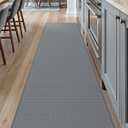 DEXI Kitchen Floor Mats Cushioned Anti Fatigue, 23"x94", Large Long Standing Runner Rug Waterproof, Comfort Memory Foam Padded for Front Sink Laundry, Grey