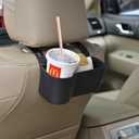 Car Headrest Seat Back Organizer Cup Holder Drink Pocket Food Tray Universal Liberate Your Hands. for a More Convenient Time in Your Car(Black)