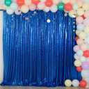 ShinyBeauty Royal Blue Sequin Backdrop - 10FTx10FT Sparkle & Glitter Photo Backdrop for Wedding, Baby Shower & Party