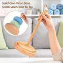 Ecoofor Yarn Holder for Crocheting and Knitting, Easy Install Wooden Yarn Spinner with Stable Base, Smooth Yarn Feeding Dispenser for Crochet & Knitting - Large
