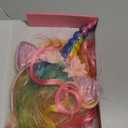 Hifot Unicorn Headband Curly Wig for Girls, Rainbow Flower Birthday Party Supplies Halloween Decorations for Kids Hair Accessories