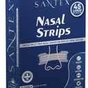 SANTÉX Large Clear Nasal Strips for Snoring Solution, Extra Strength, Nose Strips for Breathing Efficiency, Drug-Free Nasal Congestion Relief, Cold & Allergy, 45 ct., 30% More Stronger, Set of 2