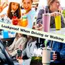 2 x 6-Pack Straw Covers Cap for Stanley Cup, Stanley Straw Caps Compatible with 40 oz Stanley Tumbler, Reusable Silicone Dust-Proof Straw Tips for Stanley Jug Drinking Straws Plug, Animals