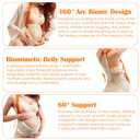 Upgraded Pregnancy Belly Band, Maternity Belly Bands for Pregnant Women with Adjustable Back Brace Straps, Breathable Maternity Pregnancy Belt for Back, Waist, Pelvic Support (L)