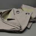 MIULEE 100% Blackout Polyester Textured Curtains for Bedroom Solid Thermal Insulated Natural Beige Grommet Room Darkening Curtains & Drapes Luxury Decor for Living Room Nursery 52 x 108 Inch(2 Panels)