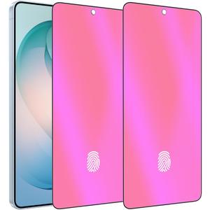 2 Pack Anti-Blue Privacy Tempered Glass for Samsung Galaxy S26 Ultra Anti-Spy Screen Protector Film Electroplated Support Finger Unlock Colorful 6.9 inch