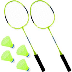 Badminton Racket Set of 2,Badminton Set with 4 Birdies Outdoor Yard Beach Lawn Camping Games for Adults Family Christmas Stocking Stuffers for Family Play