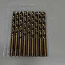 Metric Cobalt Drill Bits 8mm 10PCS, M35 high Speed Steel, high Hardness Straight Shank Drill, Mechanical or Hand Drill for Drilling, Suitable for Stainless Steel, Iron, Copper and Aluminum