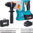 Berserker 1-1/8" SDS-Plus Cordless Rotary Hammer Drill for Concrete 111Pro
18.5V(20V Max) 4.0Ah Lithium-Ion Battery Powered with 3A Charger, 4 Functions Brushless Motor Variable Speed Safety Clutch