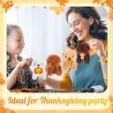 Vinsot 16 Pcs Thanksgiving Stuffed Animals Bulk Dog Plush with Pumpkin Maple Leaves Min Puppy Dog for Stuffed Animal Thanksgiving Theme Party Favors Gift