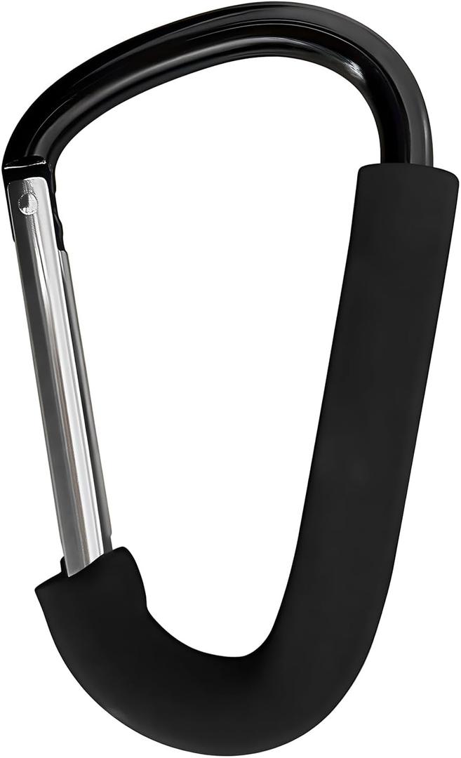 Large Aluminum Carabiner, Heavy-Duty Stroller Hooks for Hanging Bags and Shopping Durable Multi-Purpose Carabiner Clips for Camping, Hiking, Travel, Outdoor Accessories