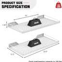Ultrawall Wall Mounted Storage Shelf for Garage, 4 Pack Metal Shelf Rack, Heavy-Duty Wall Organizer Shelves Suitable for Shop, Shed, Garage 23.5inch x 12inch(White), 23.6 Inches X 12.2 Inches X 1.95 Inches