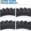 Wear-Resistant, Hyssk 60/100-14 (2.50-14) 6PR DOT-Certified, Heavy-Duty Dirt Bike Front Tire and Inner Tube, for CRF70/110, KLX110, 110cc & 125cc Off-Road Pit Bikes