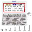 80Pcs Hammer Head T-Slot Drop-in Stud Sliding Bolt Screw Nut Assortment Kit, for European Standard Aluminum Profile (M5-20 Series)